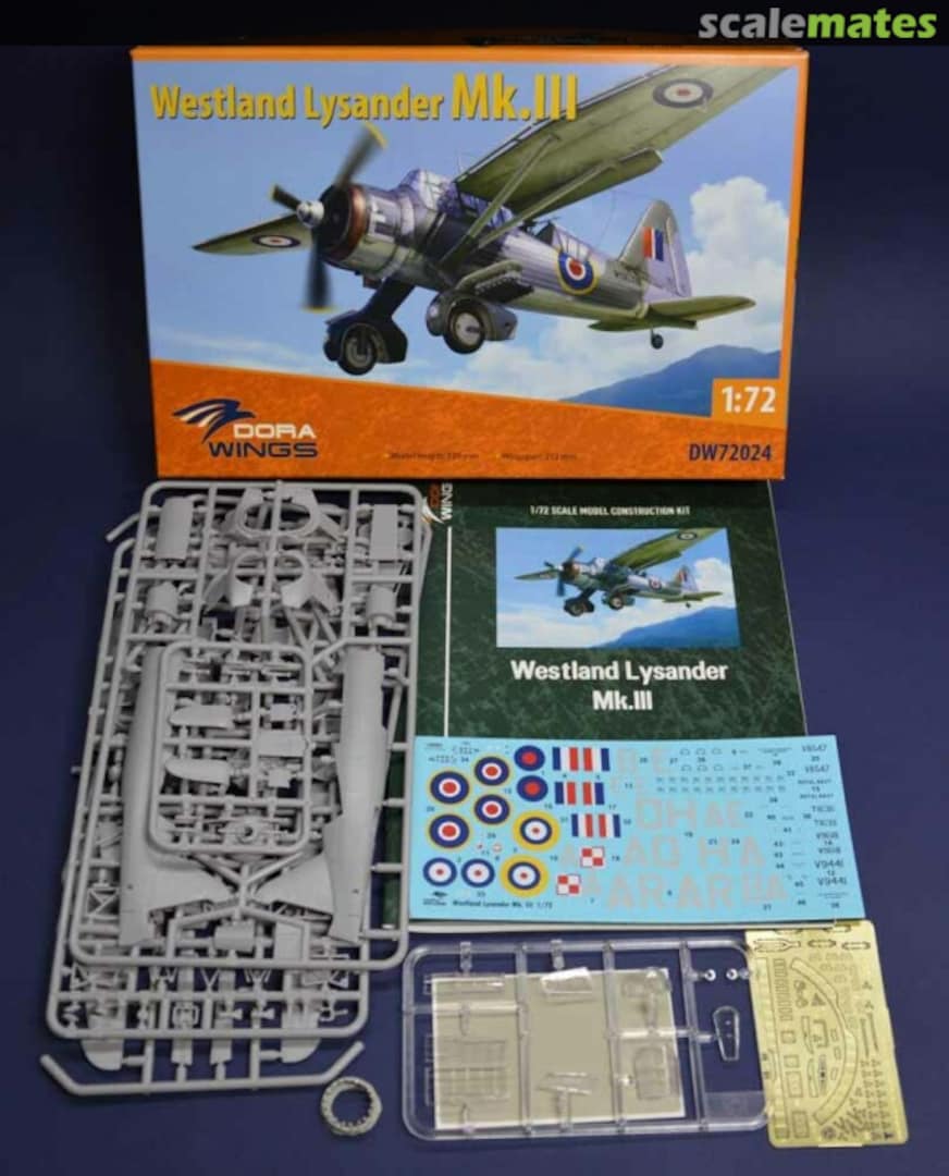 Contents Westland Lysander Mk.III DW72024 Dora Wings Contents Westland Lysander Mk.III DW72024 Dora Wings