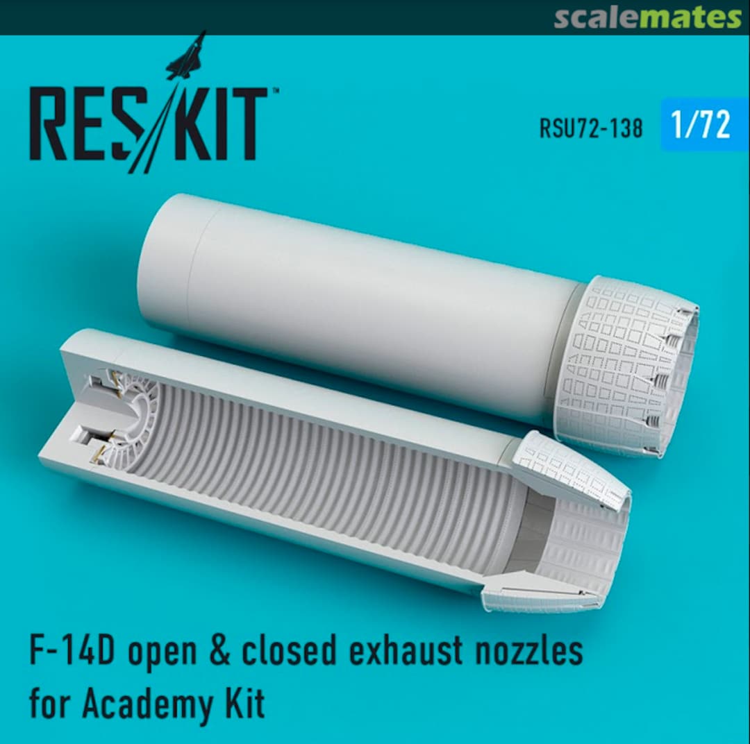 Boxart F-14D open & closed exhaust nozzles RSU72-0138 ResKit Boxart F-14D open & closed exhaust nozzles RSU72-0138 ResKit