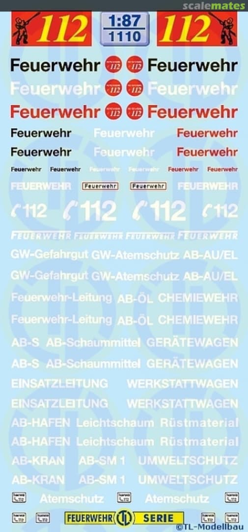 Boxart Feuerwehr Decalbogen 1110 TL-Modellbau
