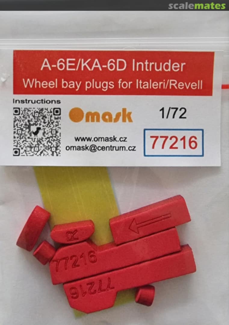 Boxart A-6E/KA-6D Intruder wheel bay plugs 77216 Omask Boxart A-6E/KA-6D Intruder wheel bay plugs 77216 Omask