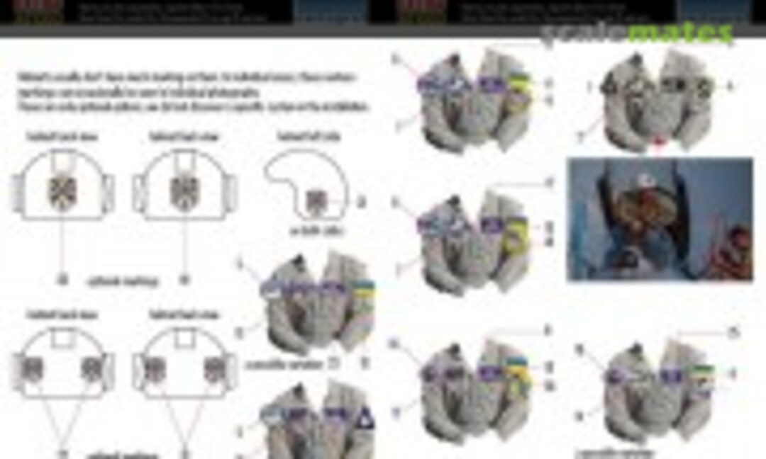 1:32 Ukrainian Su-27B/UB sewing patches and Helmet markings decal sheet (HADmodels E321003) E321003