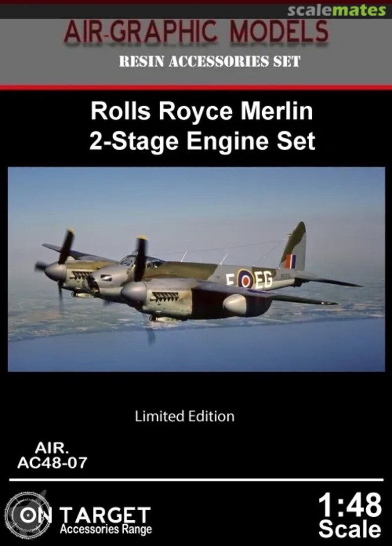 Boxart Rolls Royce/Packard Merlin 113/114 Two Stage Engine Set AC48-07 Air-Graphics Models Boxart Rolls Royce/Packard Merlin 113/114 Two Stage Engine Set AC48-07 Air-Graphics Models