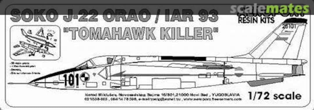 Boxart Soko J-22 Orao / IAR 93 "Tomahawk Killer" Aeropoxy Boxart Soko J-22 Orao / IAR 93 "Tomahawk Killer" Aeropoxy