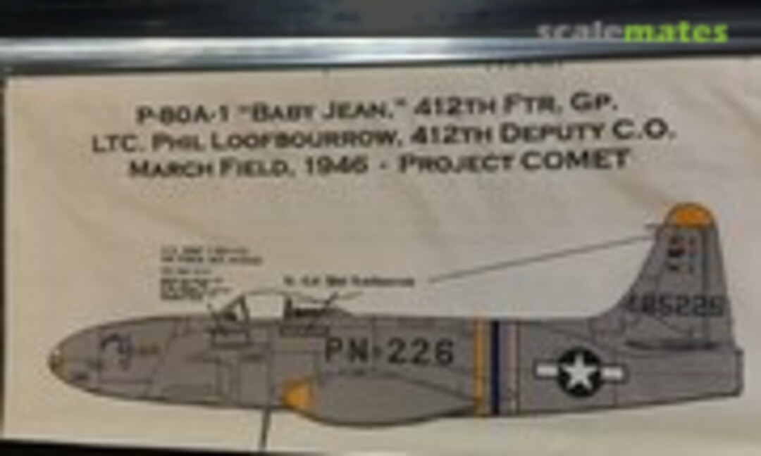 1:48 P-80A-1 "Baby Jean" 412th FTR GRP (Fox 3 Studios )
