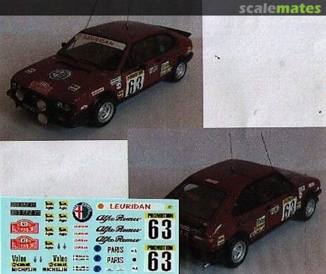 Boxart Alfa Romeo Alfasud TI "LEURIDAN" V109 Virate Miniature Boxart Alfa Romeo Alfasud TI "LEURIDAN" V109 Virate Miniature