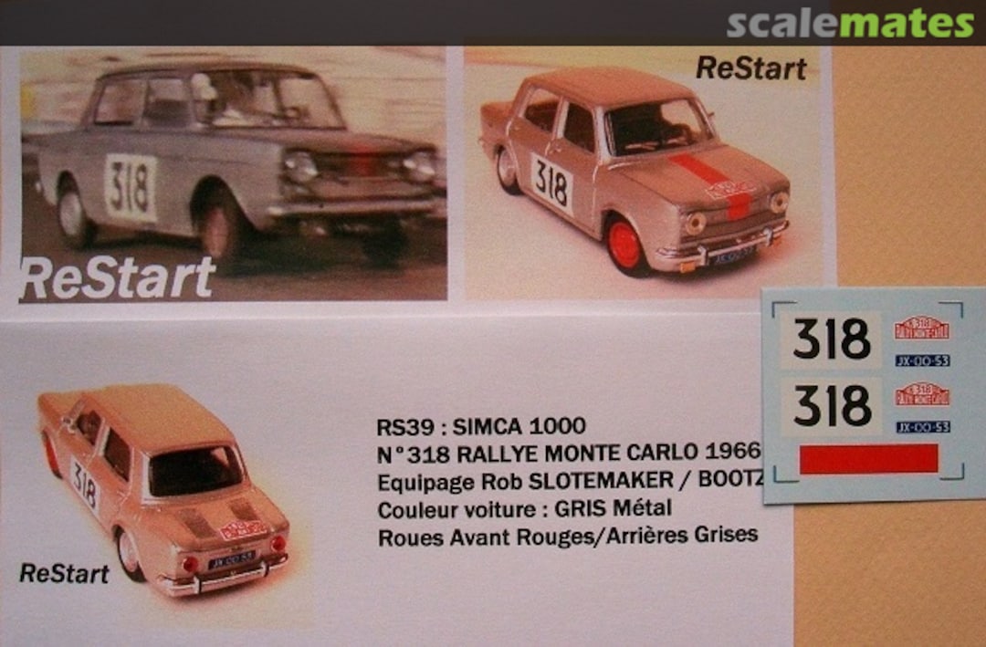Boxart Simca 1000 (JX-00-53) RS39 ReStart Boxart Simca 1000 (JX-00-53) RS39 ReStart