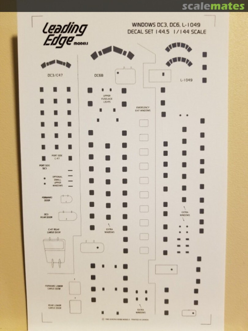 Boxart Windows for DC-3 / DC-6 / L-1049 144.5 Leading Edge Boxart Windows for DC-3 / DC-6 / L-1049 144.5 Leading Edge