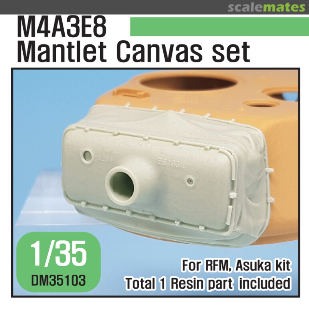 Boxart M4A3E8 Mantlet Canvas Cover set DM35103 Def.Model Boxart M4A3E8 Mantlet Canvas Cover set DM35103 Def.Model