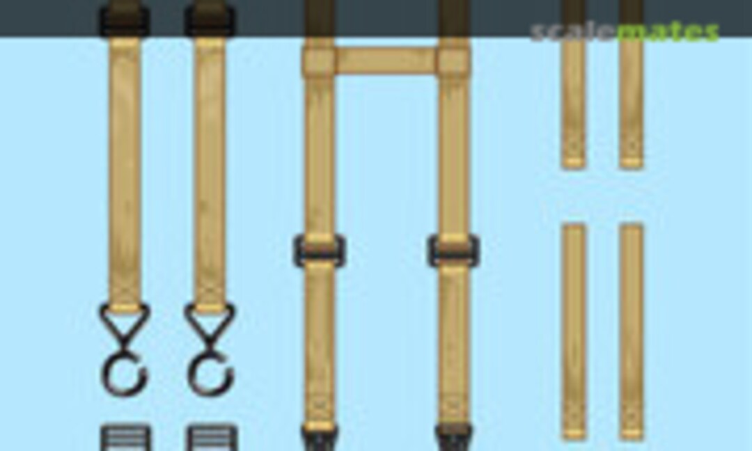 1:32 WWI Fighter Set - Fokker DVII Full Colour 3D WWI Seat Belt decals (Kits-World KW3D132011) KW3D132011