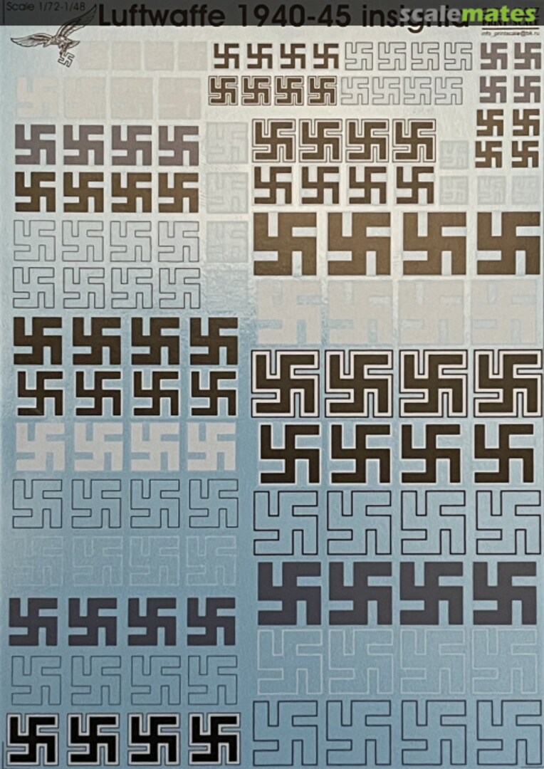 Boxart Luftwaffe 1940-45 Insignia 48-007 Print Scale Boxart Luftwaffe 1940-45 Insignia 48-007 Print Scale