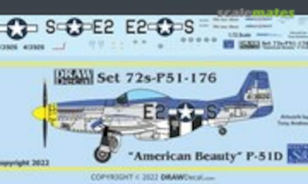 1:72 “American Beauty” P-51D N51KD (Draw Decal 72-P51-176) 72-P51-176