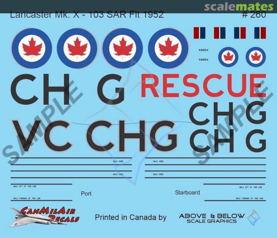 Boxart Avro Lancaster Mk.X 260 Above & Below Graphics Boxart Avro Lancaster Mk.X 260 Above & Below Graphics