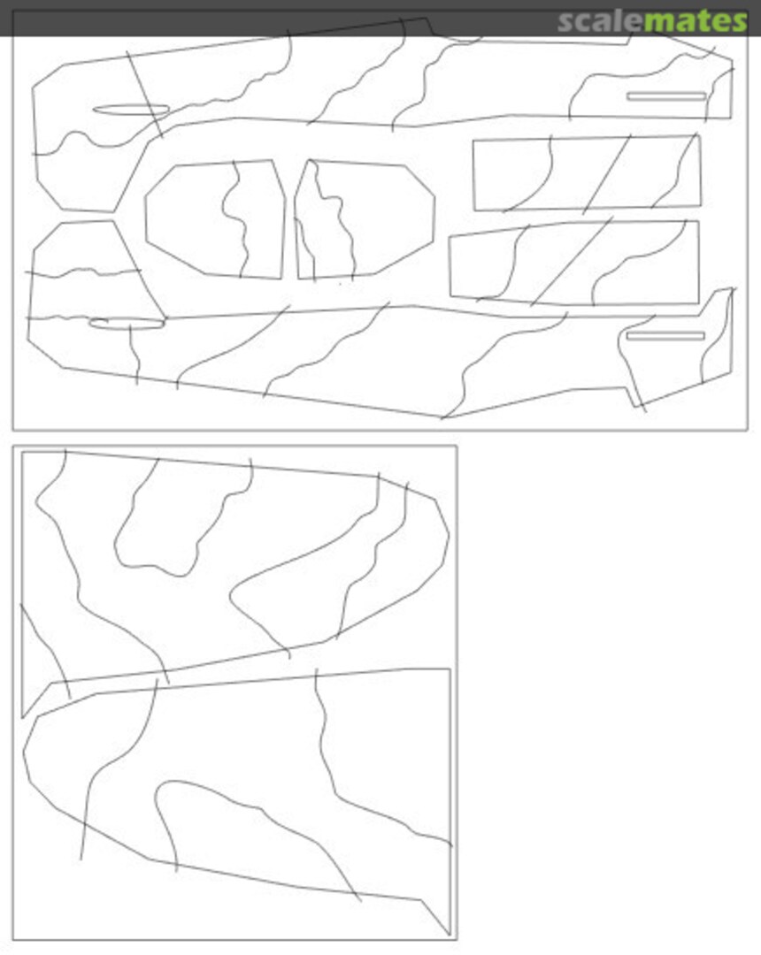 Boxart Spitfire Mk.I Camouflage Surfaces Mask (Camo C Eduard 11143) 47006 Omask