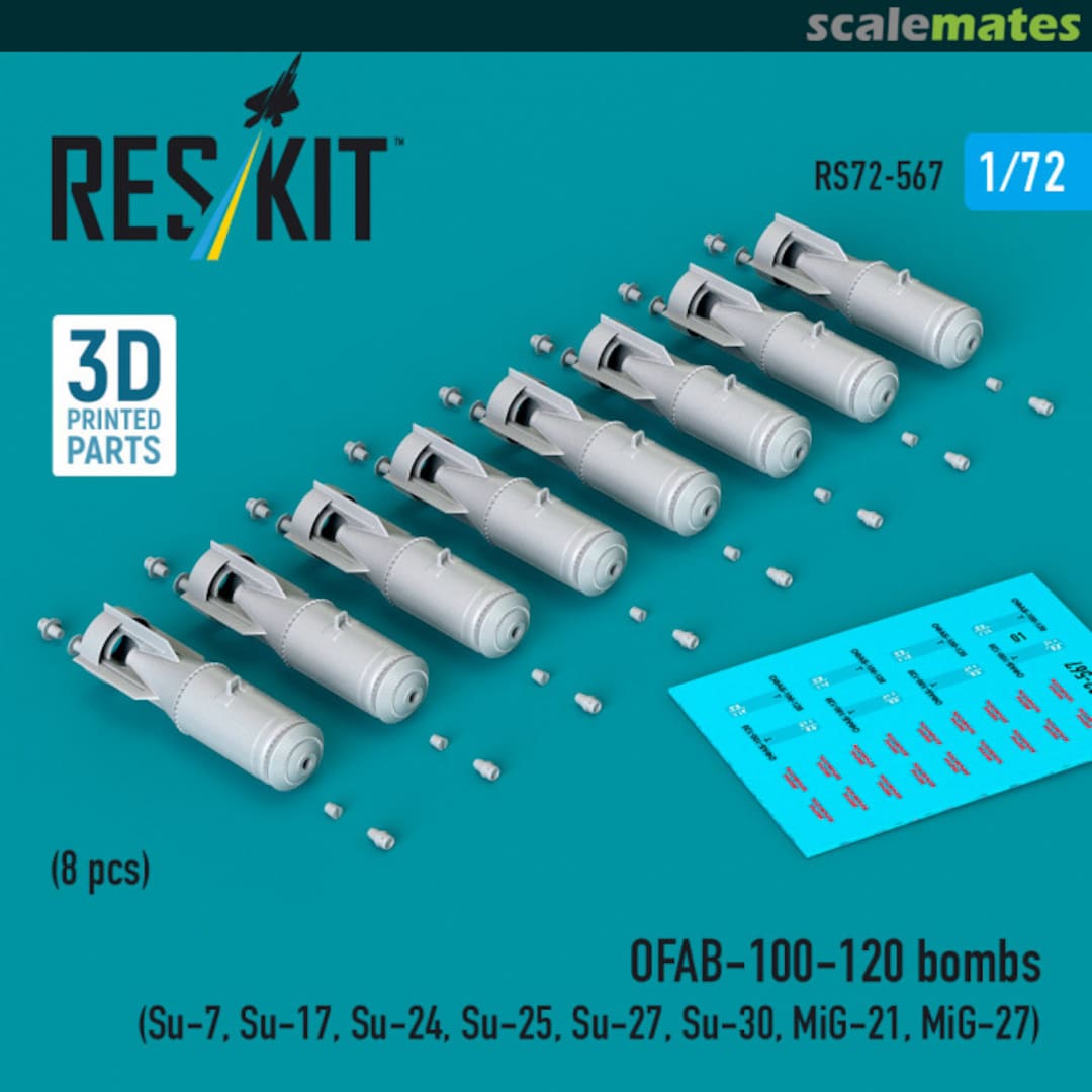 Boxart OFAB-100-120 bombs RS72-567 ResKit Boxart OFAB-100-120 bombs RS72-567 ResKit