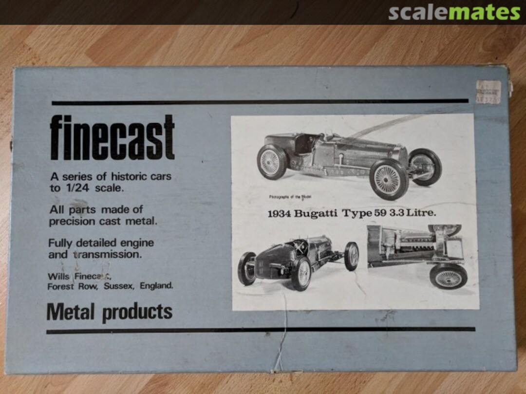 Boxart Bugatti Type 59 A202 Wills Finecast