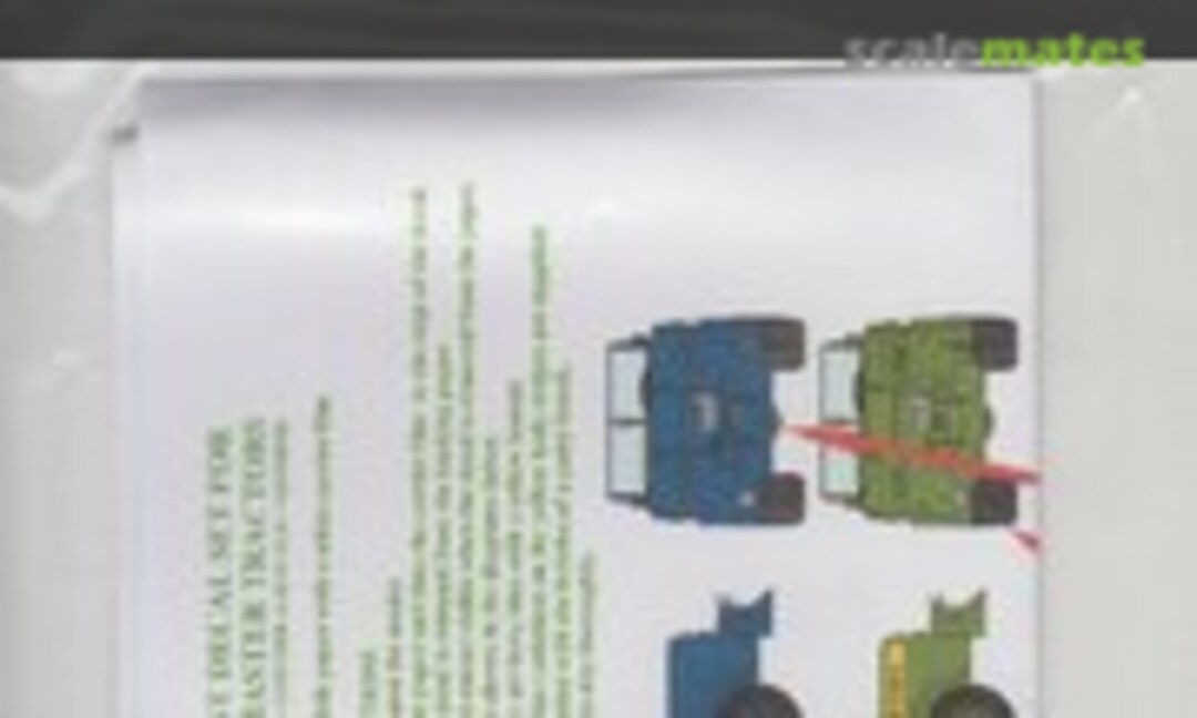 1:72 Sentinel Tugmaster Tractor Decals (Aircraft In Miniature Ltd GED72050) GED72050