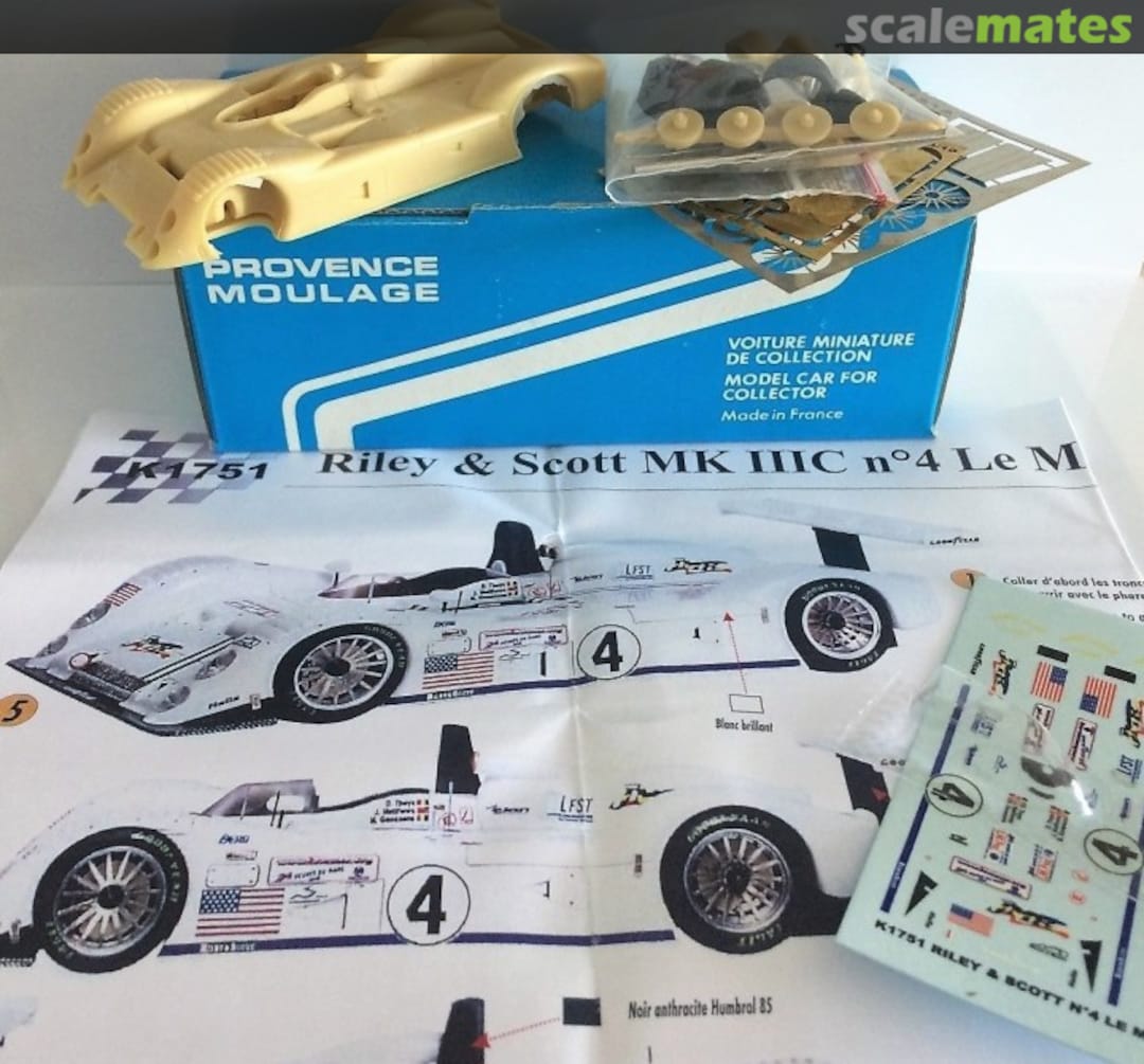 Boxart Riley & Scott-Elan V8 Mk III C "LFST" K1751 Provence Moulage Boxart Riley & Scott-Elan V8 Mk III C "LFST" K1751 Provence Moulage