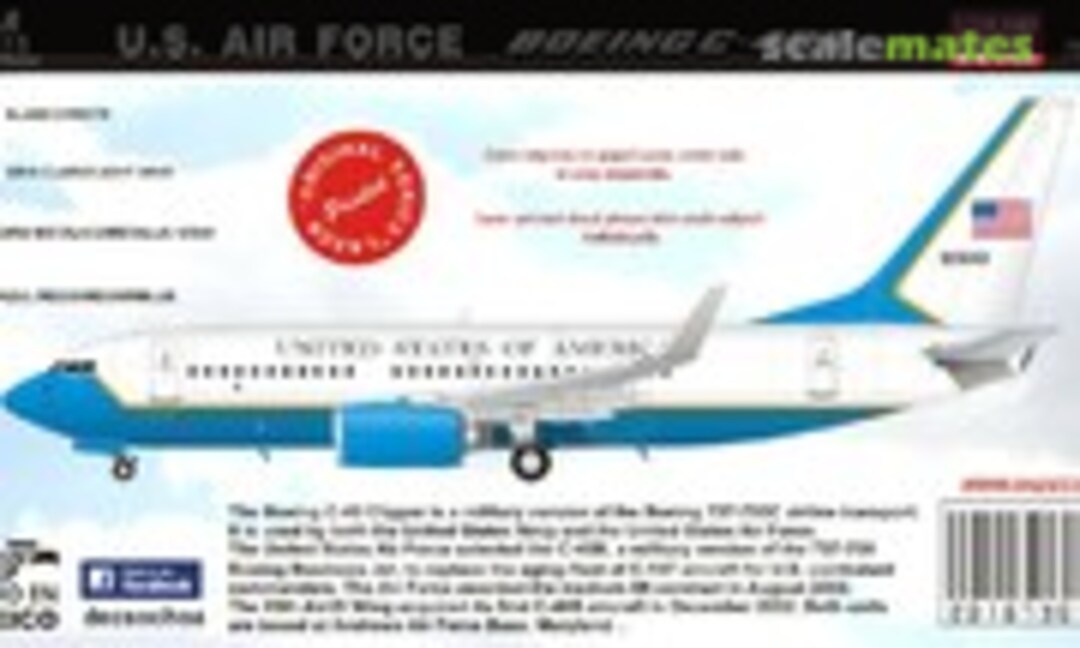 1:144 U.S. Air Force Boeing C-40B (8aDecs 7909-298) 7909-298