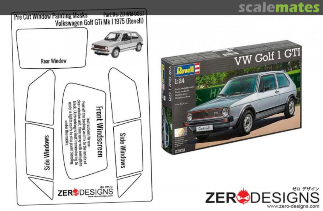 Boxart Volkswagen Golf GTI Mk1 Pre Cut Window Painting Masks ZD-WM-0057 Zerodesigns Boxart Volkswagen Golf GTI Mk1 Pre Cut Window Painting Masks ZD-WM-0057 Zerodesigns