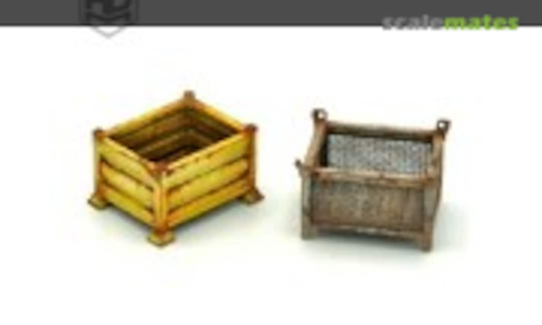 1:35 Mixed metal box pallet (1x steel, 1x wire) (HD Models HDM35095) HDM35095