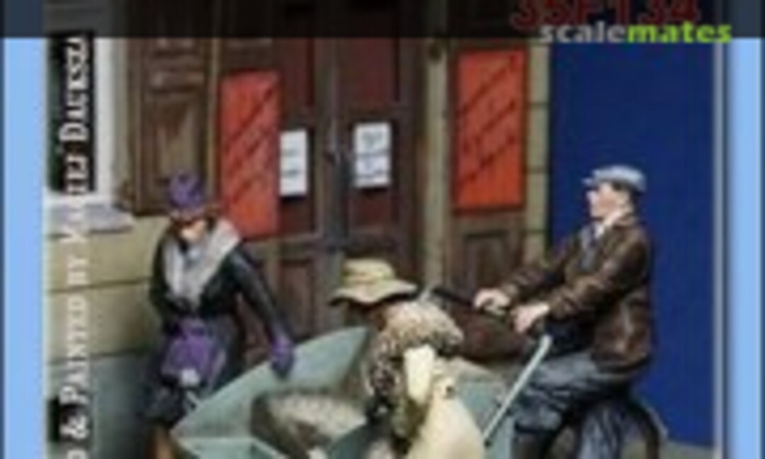 1:35 Bike Rickshaw with Passengers 1940s (ToRo Model 35F134) 35F134