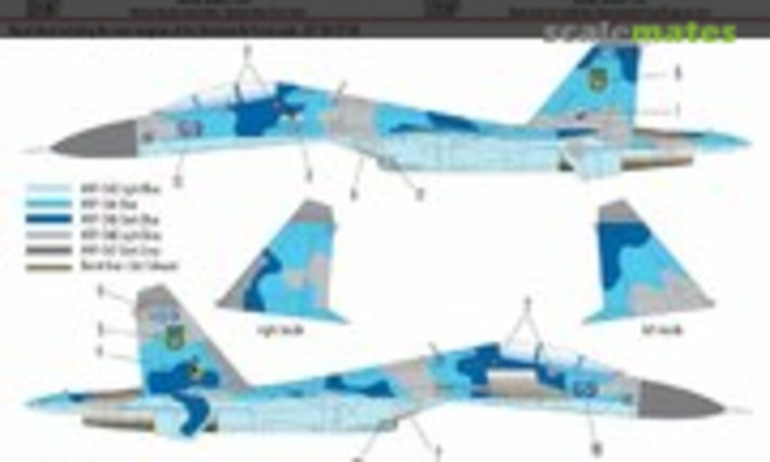 1:32 Su-27UB (Ukrainian AF) - decal (HADmodels 32087) 32087