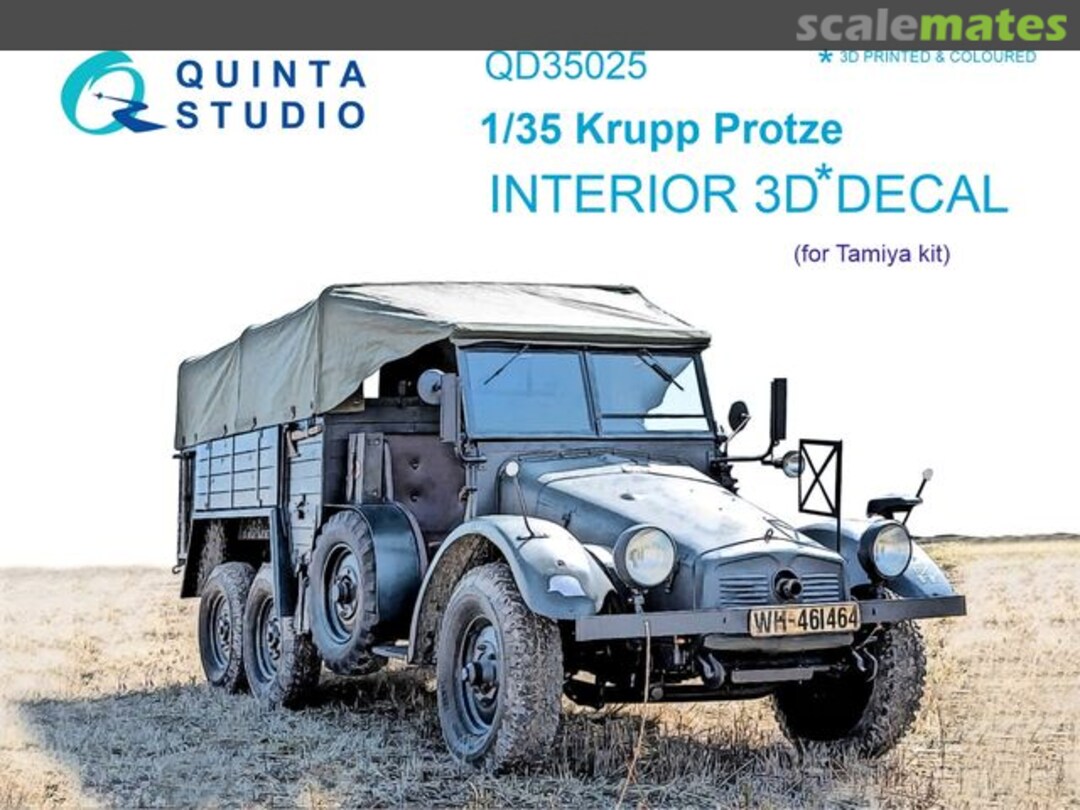 Boxart Krupp Protze interior 3D decals QD35025 Quinta Studio Boxart Krupp Protze interior 3D decals QD35025 Quinta Studio