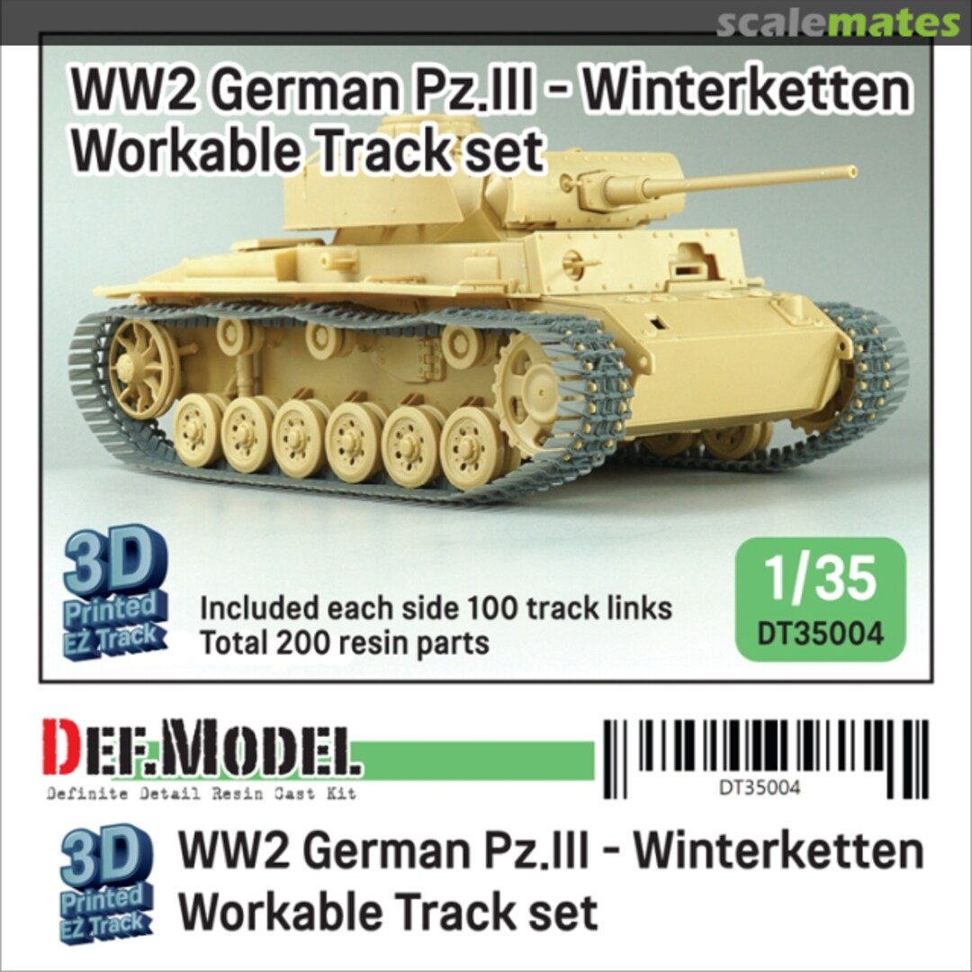 Boxart WW2 Pz.III - Winterketten Workable Track set DT35004 Def.Model Boxart WW2 Pz.III - Winterketten Workable Track set DT35004 Def.Model