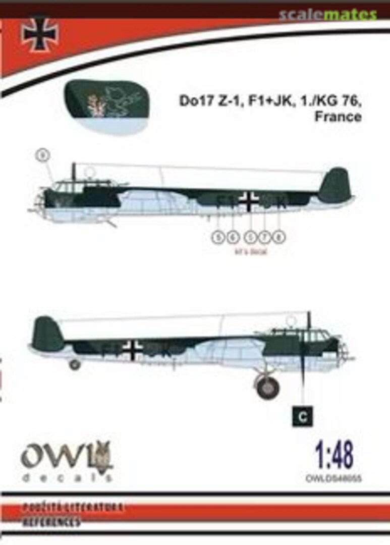 Boxart Dornier Do17 Z-1 "F1+JK" OWLDS48055 OWL Boxart Dornier Do17 Z-1 "F1+JK" OWLDS48055 OWL