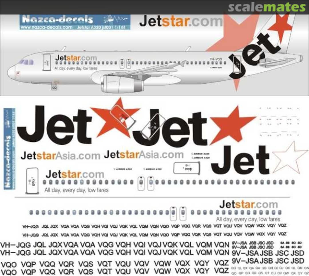 Boxart Airbus A320-232 JST001 Nazca decals Boxart Airbus A320-232 JST001 Nazca decals