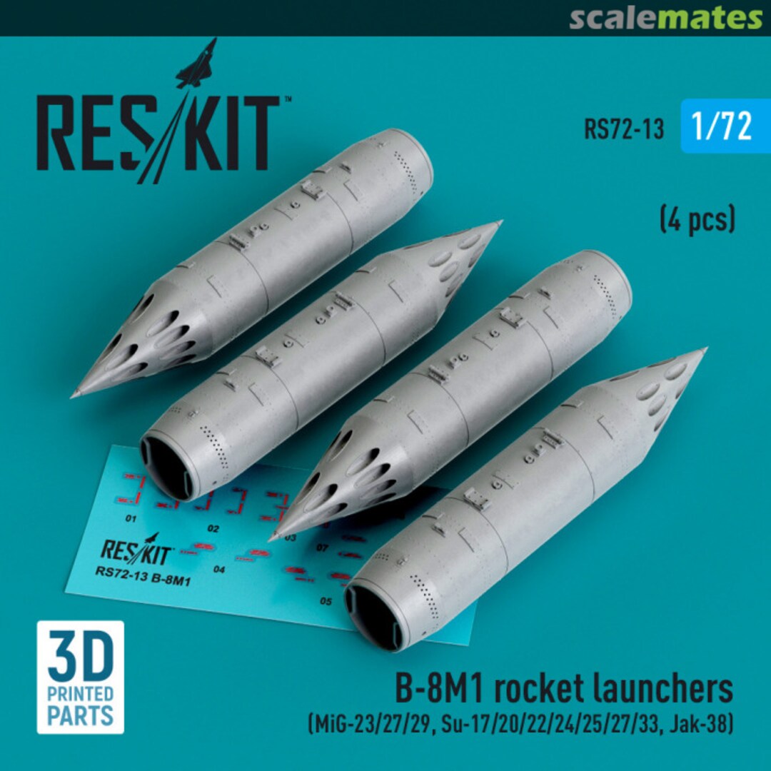 Boxart B-8M1 rocket launchers RS72-13 ResKit Boxart B-8M1 rocket launchers RS72-13 ResKit