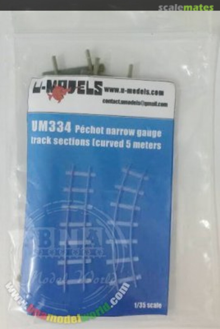 Boxart Curved Pechot narrow gauge track section UM 334 U-Models Boxart Curved Pechot narrow gauge track section UM 334 U-Models