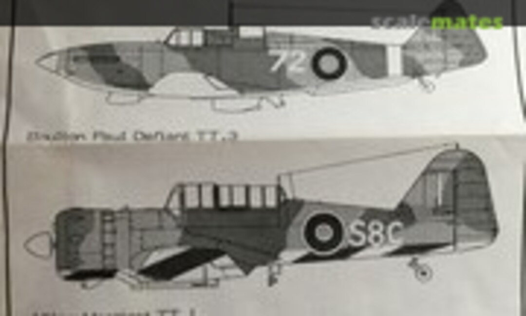 1:72 Defiant, Martinet, Battle Vac Canopies (Airmodel 117) 117