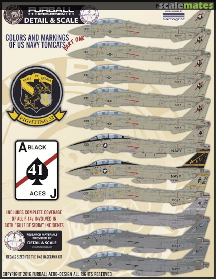 Boxart Colors And Markings of US Navy Tomcats F/D&S-4808 Furball Aero-Design Boxart Colors And Markings of US Navy Tomcats F/D&S-4808 Furball Aero-Design
