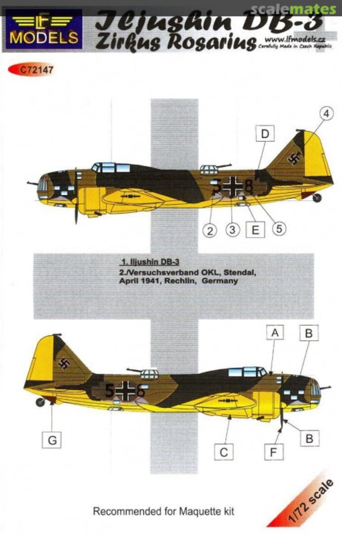 Boxart Iljushin DB-3 Zirkus Rosarius C72147 LF Models Boxart Iljushin DB-3 Zirkus Rosarius C72147 LF Models