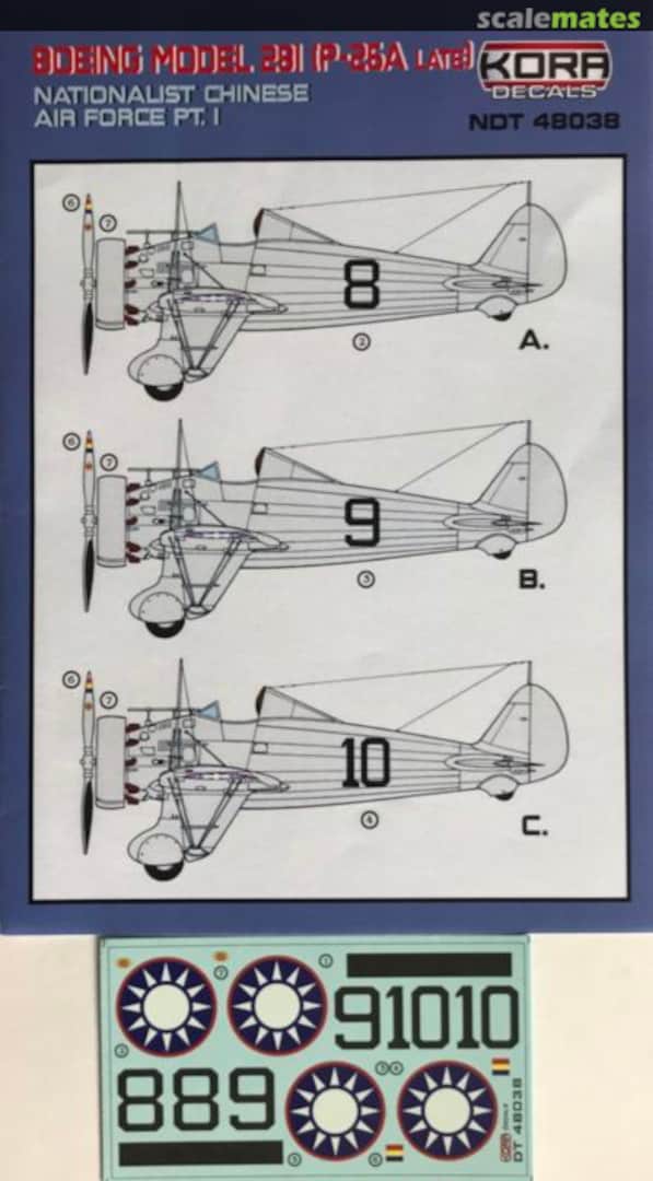 Boxart Boeing Model 281 (P-26A late) NDT48038 Kora Models Boxart Boeing Model 281 (P-26A late) NDT48038 Kora Models