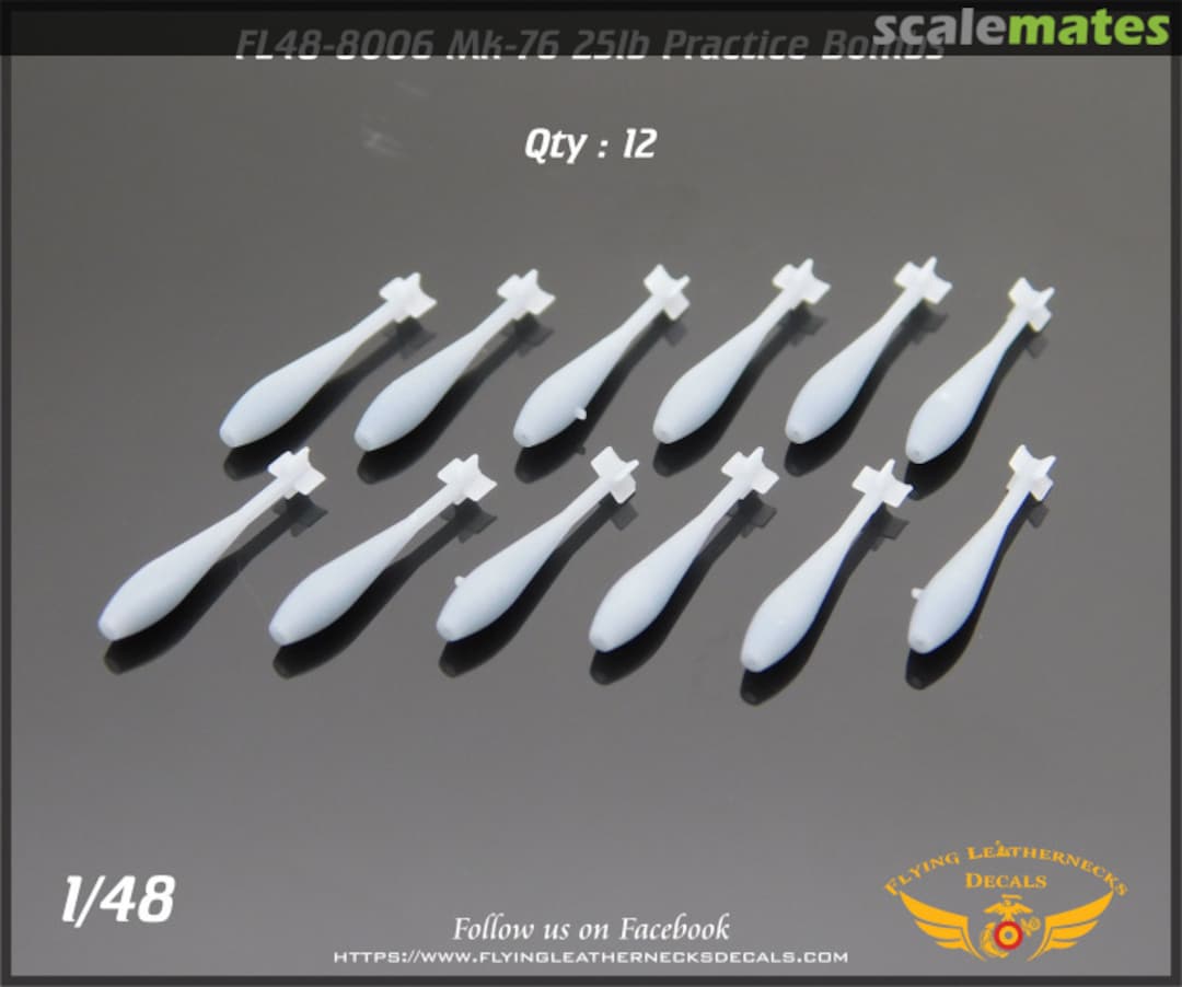 Boxart Mk-76 25lb practice bombs (6) FL48-8006 Flying Leathernecks Boxart Mk-76 25lb practice bombs (6) FL48-8006 Flying Leathernecks