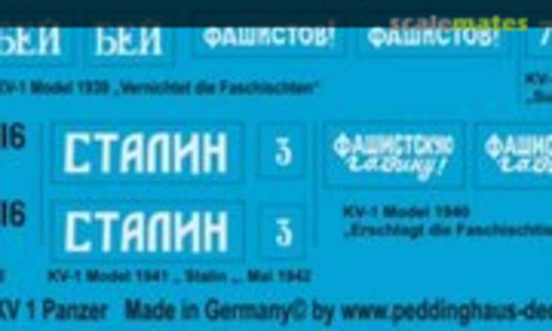 1:48 Russische KV-1 Panzer (Peddinghaus-Decals EP 2749) EP 2749