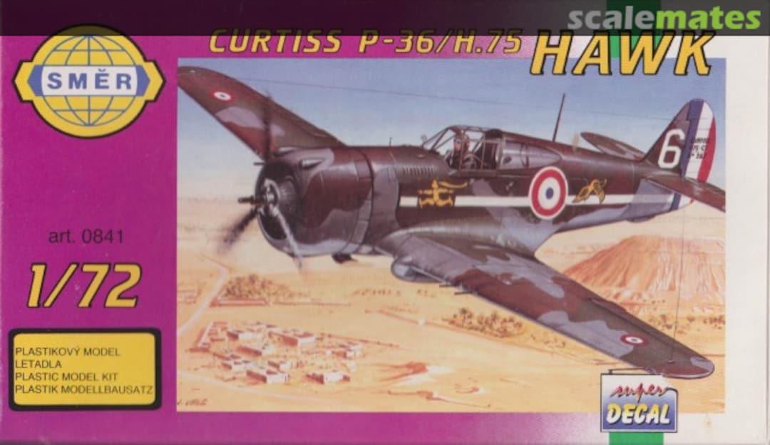 Boxart Curtiss P-36/H.75 Hawk 0841 Směr Boxart Curtiss P-36/H.75 Hawk 0841 Směr