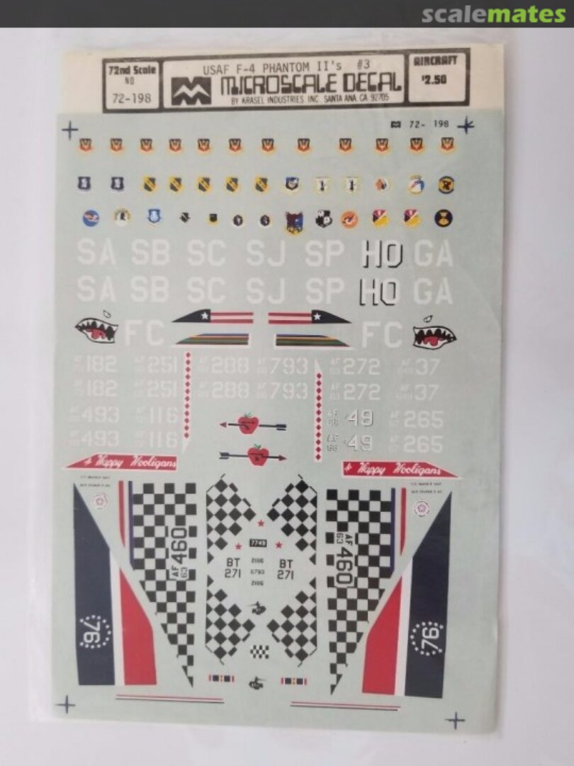 Boxart USAF F-4 Phantom II's, #3 72-198 Microscale Boxart USAF F-4 Phantom II's, #3 72-198 Microscale