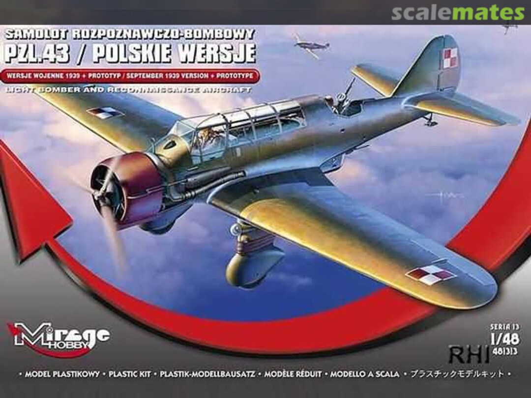 Boxart PZL.43 Polskie Wersje 481313 Mirage Hobby Boxart PZL.43 Polskie Wersje 481313 Mirage Hobby
