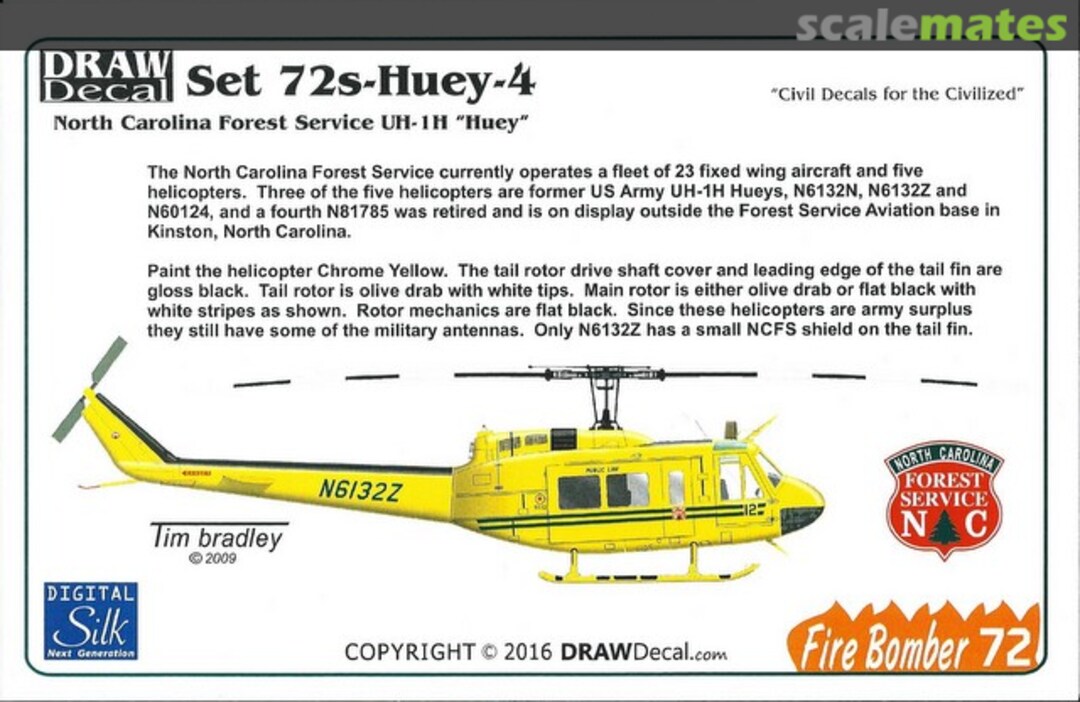 Boxart North Carolina Forest Service UH-1H "Huey" 72-Huey-4 Draw Decal Boxart North Carolina Forest Service UH-1H "Huey" 72-Huey-4 Draw Decal
