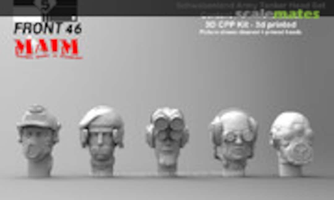 1:24 Schwabenland Army Tanker Head Set - Front46 (5pcs) (MAiM MAIM24152) MAIM24152