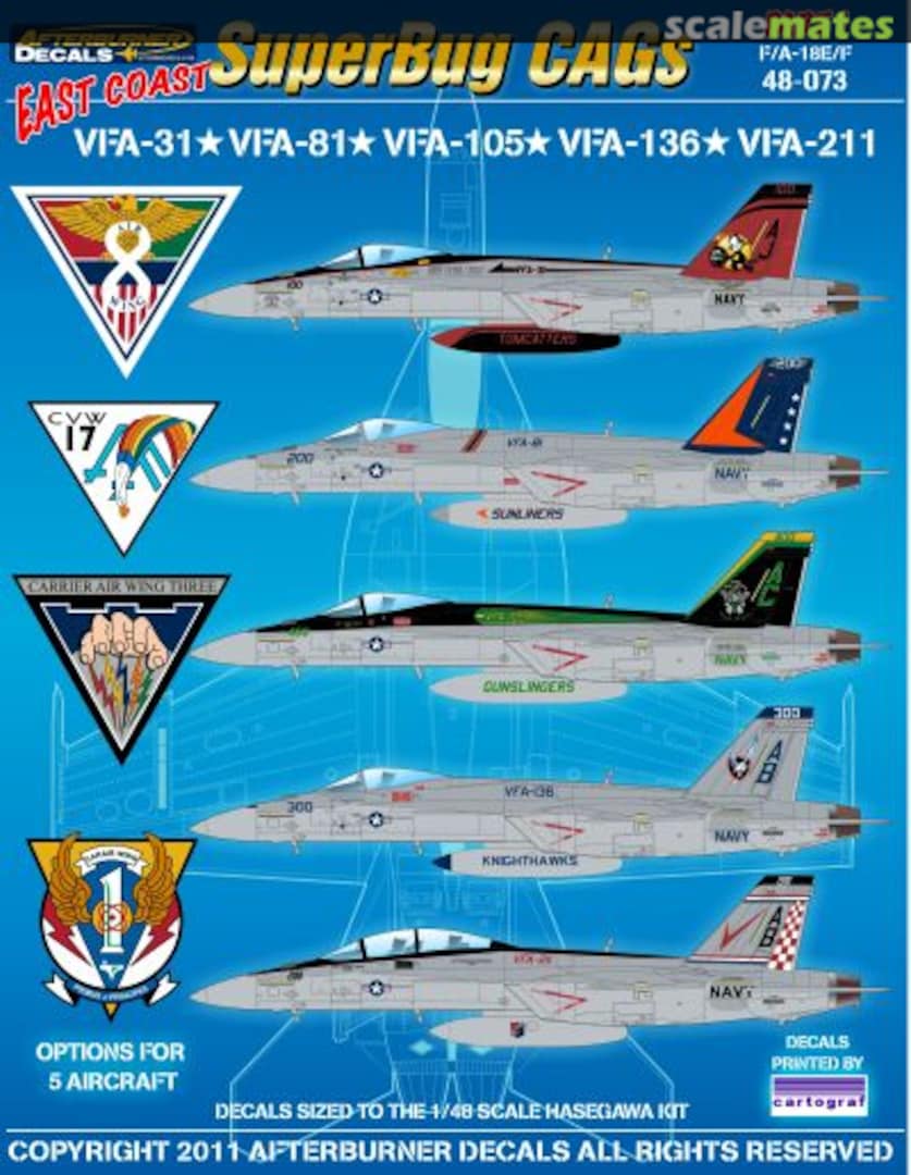 Boxart East Coast Superbug CAGs Part 1 48-073 Afterburner Decals Boxart East Coast Superbug CAGs Part 1 48-073 Afterburner Decals