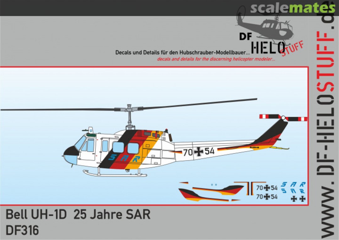 Boxart Decals UH-1D Sonderlackierung 25 Jahre SAR DF31635 DF HeloStuff Boxart Decals UH-1D Sonderlackierung 25 Jahre SAR DF31635 DF HeloStuff