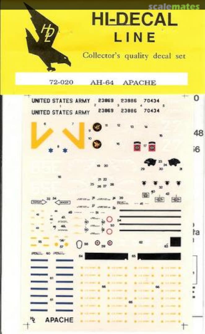Boxart AH-64 Apache 72-020 Hi-Decal Line Boxart AH-64 Apache 72-020 Hi-Decal Line
