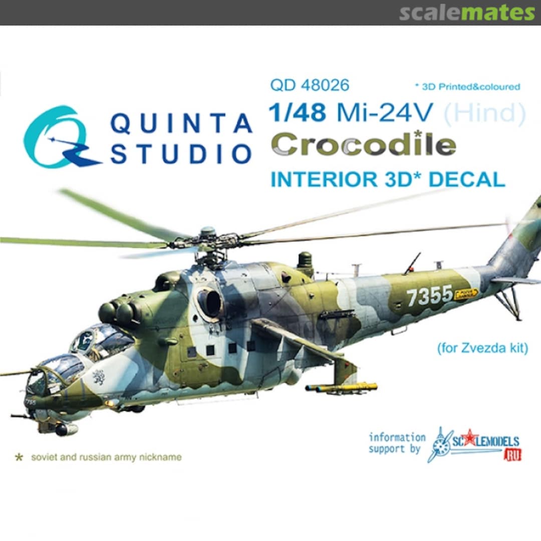 Boxart Mi-24V (Hind) Crocodile interior 3D decal QD48026 Quinta Studio Boxart Mi-24V (Hind) Crocodile interior 3D decal QD48026 Quinta Studio
