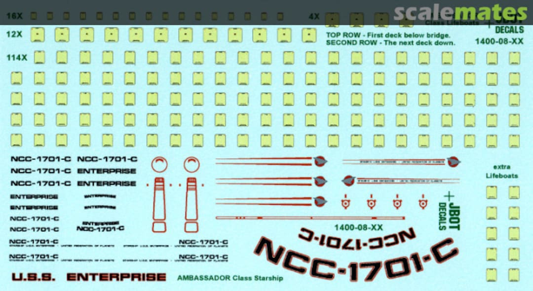 Boxart Ambassador Class Starship Decals 1400-08-84 JBOT Decals Boxart Ambassador Class Starship Decals 1400-08-84 JBOT Decals