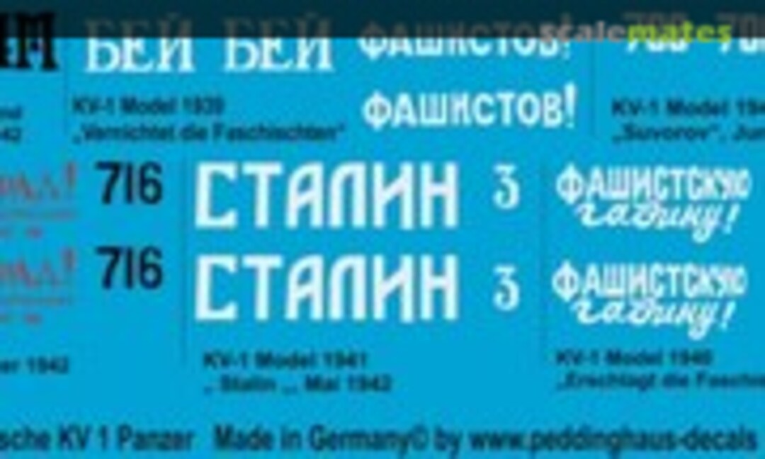 1:35 Russische KV-1 Panzer (Peddinghaus-Decals EP 2748) EP 2748