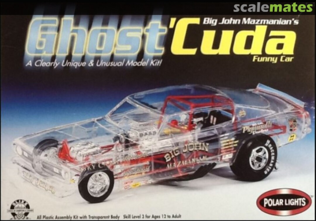 Boxart Ghost 'Cuda Funny Car (Clear Red) 6552 Polar Lights Boxart Ghost 'Cuda Funny Car (Clear Red) 6552 Polar Lights